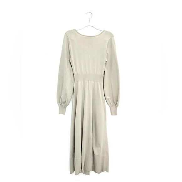 $625 Jonathan Simkhai INEZ Knit midi dress in truffle - Picture 8 of 11